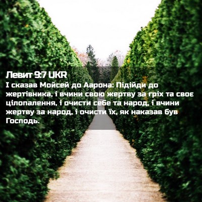Picture 02 - Левит 9:7 UKR - І сказав Мойсей до Аарона: - Bible Verse Picture