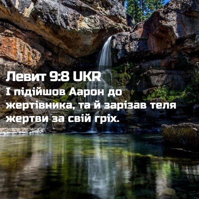Picture 02 - Левит 9:8 UKR - І підійшов Аарон до - Bible Verse Picture