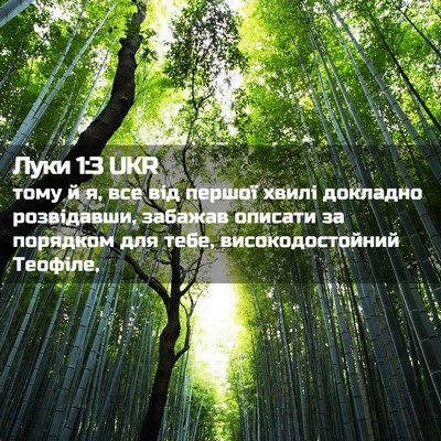 Picture 02 - Луки 1:3 UKR - тому й я, все від першої - Bible Verse Picture