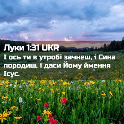 Picture 02 - Луки 1:31 UKR - І ось ти в утробі зачнеш, і - Bible Verse Picture