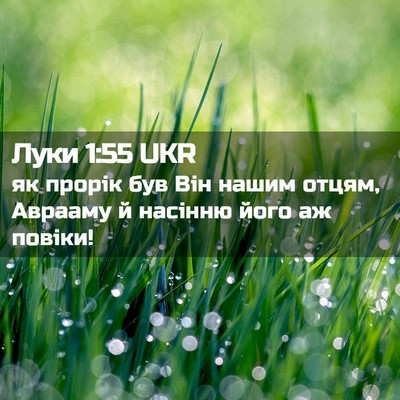Picture 02 - Луки 1:55 UKR - як прорік був Він нашим - Bible Verse Picture
