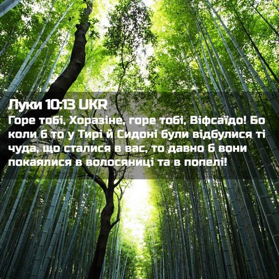 Picture 02 - Луки 10:13 UKR - Горе тобі, Хоразіне, горе - Bible Verse Picture