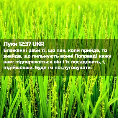 Picture 02 - Луки 12:37 UKR - Блаженні раби ті, що пан, - Bible Verse Picture