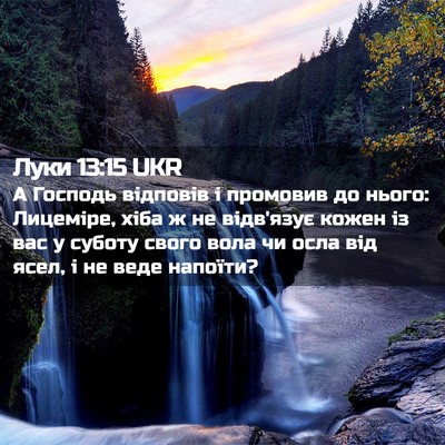 Picture 02 - Луки 13:15 UKR - А Господь відповів і - Bible Verse Picture