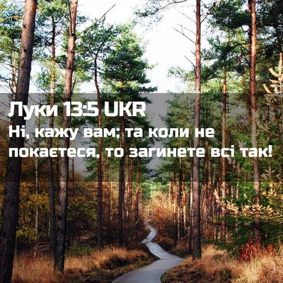 Picture 02 - Луки 13:5 UKR - Ні, кажу вам; та коли не - Bible Verse Picture