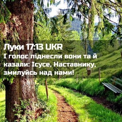 Picture 02 - Луки 17:13 UKR - І голос піднесли вони та й - Bible Verse Picture