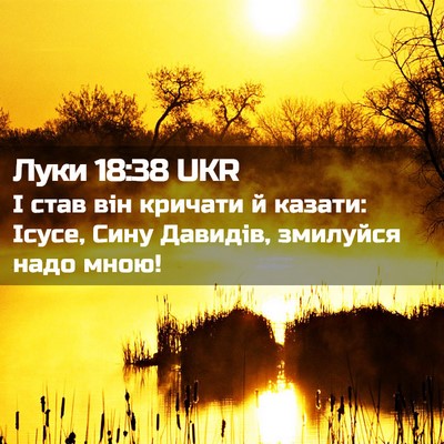 Picture 02 - Луки 18:38 UKR - І став він кричати й - Bible Verse Picture