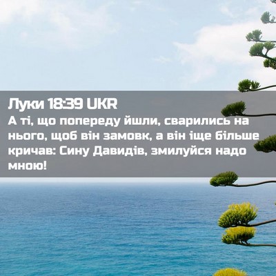 Picture 02 - Луки 18:39 UKR - А ті, що попереду йшли, - Bible Verse Picture