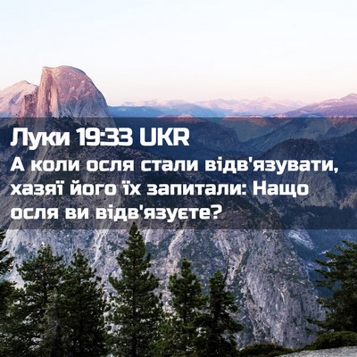 Picture 02 - Луки 19:33 UKR - А коли осля стали - Bible Verse Picture