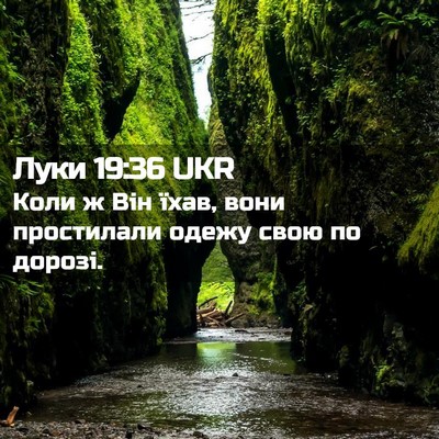 Picture 02 - Луки 19:36 UKR - Коли ж Він їхав, вони - Bible Verse Picture