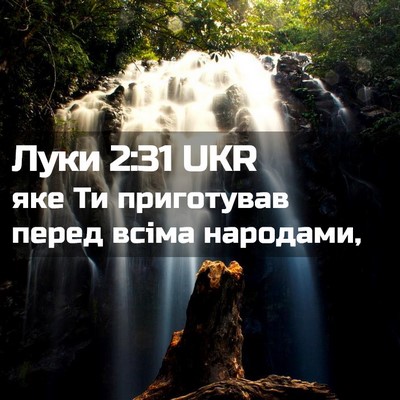 Picture 02 - Луки 2:31 UKR - яке Ти приготував перед - Bible Verse Picture
