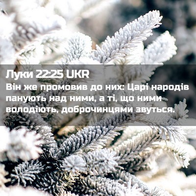 Picture 02 - Луки 22:25 UKR - Він же промовив до них: - Bible Verse Picture
