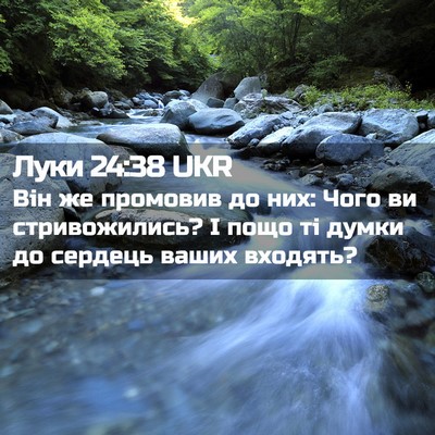 Picture 02 - Луки 24:38 UKR - Він же промовив до них: - Bible Verse Picture