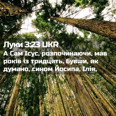 Picture 02 - Луки 3:23 UKR - А Сам Ісус, розпочинаючи, - Bible Verse Picture