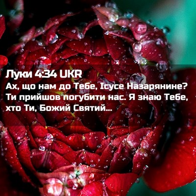 Picture 02 - Луки 4:34 UKR - Ах, що нам до Тебе, Ісусе - Bible Verse Picture