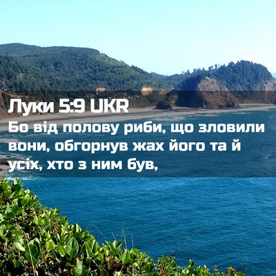 Picture 02 - Луки 5:9 UKR - Бо від полову риби, що - Bible Verse Picture