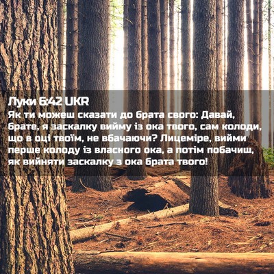 Picture 02 - Луки 6:42 UKR - Як ти можеш сказати до - Bible Verse Picture