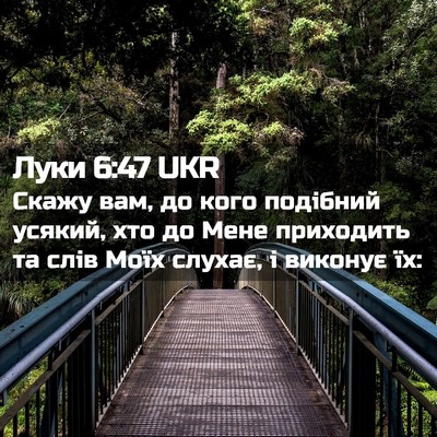 Picture 02 - Луки 6:47 UKR - Скажу вам, до кого подібний - Bible Verse Picture
