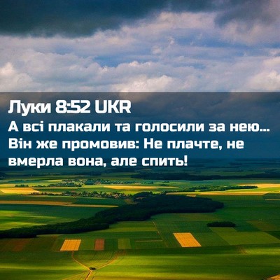 Picture 02 - Луки 8:52 UKR - А всі плакали та голосили - Bible Verse Picture