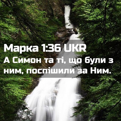 Picture 02 - Марка 1:36 UKR - А Симон та ті, що були з ним, - Bible Verse Picture