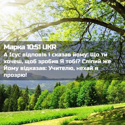 Picture 02 - Марка 10:51 UKR - А Ісус відповів і сказав - Bible Verse Picture