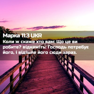 Picture 02 - Марка 11:3 UKR - Коли ж скаже хто вам: Що це - Bible Verse Picture