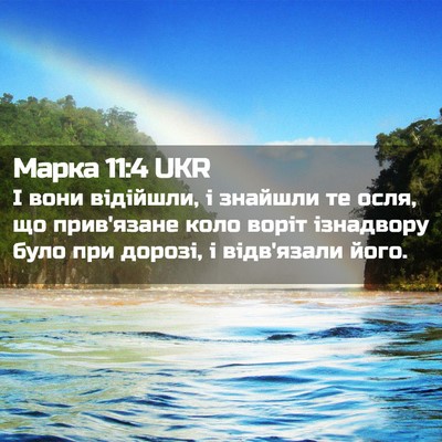 Picture 02 - Марка 11:4 UKR - І вони відійшли, і знайшли - Bible Verse Picture