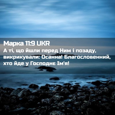 Picture 02 - Марка 11:9 UKR - А ті, що йшли перед Ним і - Bible Verse Picture