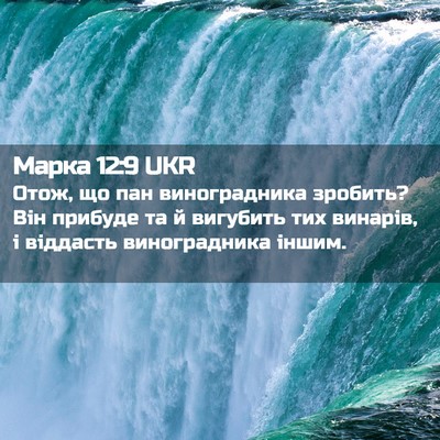 Picture 02 - Марка 12:9 UKR - Отож, що пан виноградника - Bible Verse Picture