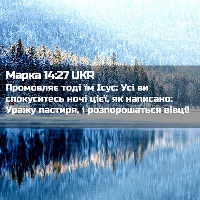 Picture 02 - Марка 14:27 UKR - Промовляє тоді їм Ісус: Усі - Bible Verse Picture