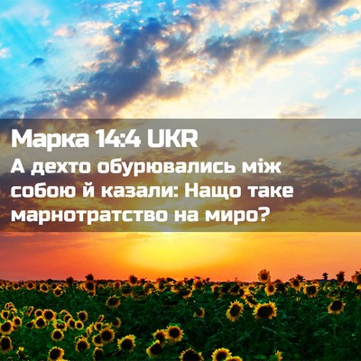 Picture 02 - Марка 14:4 UKR - А дехто обурювались між - Bible Verse Picture