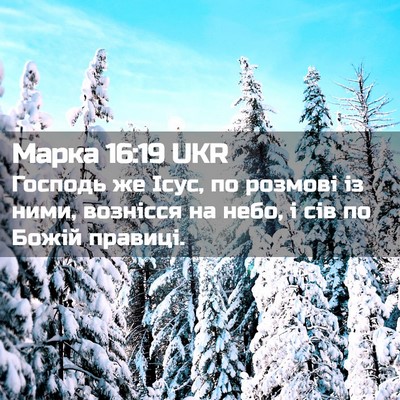 Picture 02 - Марка 16:19 UKR - Господь же Ісус, по розмові - Bible Verse Picture