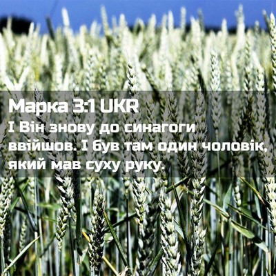 Picture 02 - Марка 3:1 UKR - І Він знову до синагоги - Bible Verse Picture