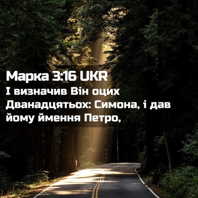 Picture 02 - Марка 3:16 UKR - І визначив Він оцих - Bible Verse Picture