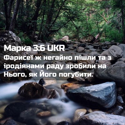 Picture 02 - Марка 3:6 UKR - Фарисеї ж негайно пішли та - Bible Verse Picture