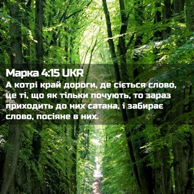 Picture 02 - Марка 4:15 UKR - А котрі край дороги, де - Bible Verse Picture