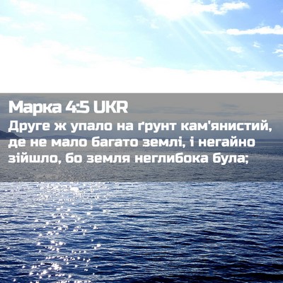 Picture 02 - Марка 4:5 UKR - Друге ж упало на ґрунт - Bible Verse Picture