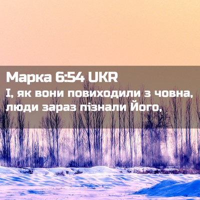 Picture 02 - Марка 6:54 UKR - І, як вони повиходили з - Bible Verse Picture