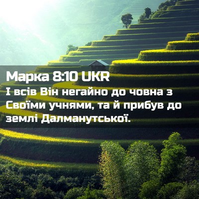Picture 02 - Марка 8:10 UKR - І всів Він негайно до човна - Bible Verse Picture