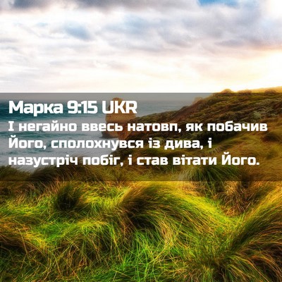 Picture 02 - Марка 9:15 UKR - І негайно ввесь натовп, як - Bible Verse Picture