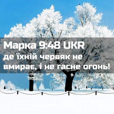 Picture 02 - Марка 9:48 UKR - де їхній червяк не вмирає, - Bible Verse Picture