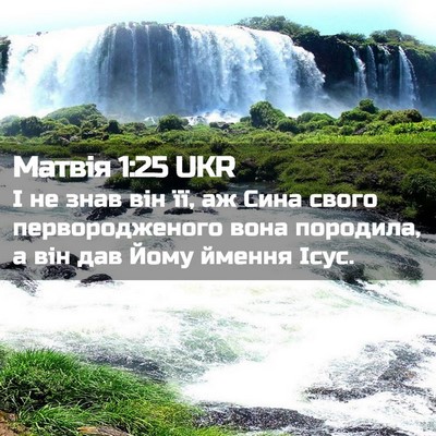 Picture 02 - Матвія 1:25 UKR - І не знав він її, аж Сина - Bible Verse Picture