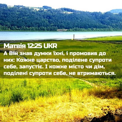 Picture 02 - Матвія 12:25 UKR - А Він знав думки їхні, і - Bible Verse Picture