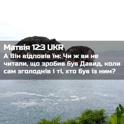 Picture 02 - Матвія 12:3 UKR - А Він відповів їм: Чи ж ви - Bible Verse Picture