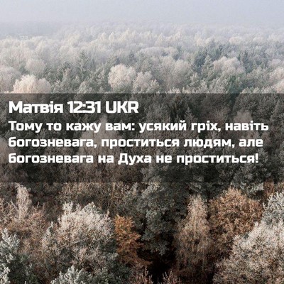 Picture 02 - Матвія 12:31 UKR - Тому то кажу вам: усякий - Bible Verse Picture