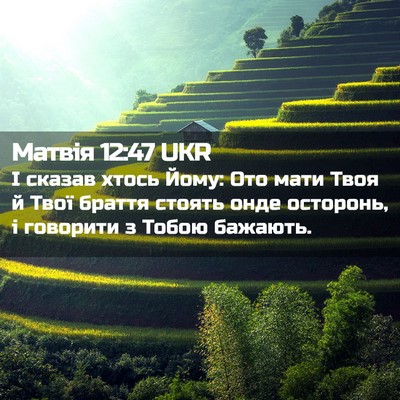 Picture 02 - Матвія 12:47 UKR - І сказав хтось Йому: Ото - Bible Verse Picture