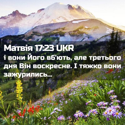 Picture 02 - Матвія 17:23 UKR - і вони Його вб'ють, але - Bible Verse Picture