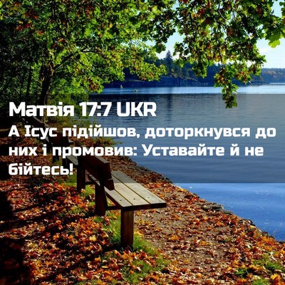 Picture 02 - Матвія 17:7 UKR - А Ісус підійшов, - Bible Verse Picture