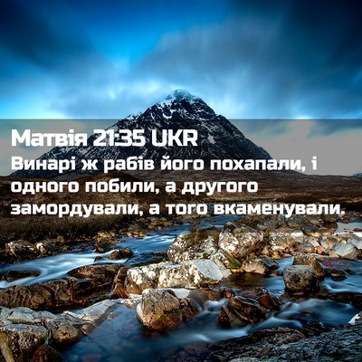 Picture 02 - Матвія 21:35 UKR - Винарі ж рабів його - Bible Verse Picture