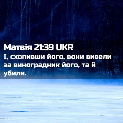 Picture 02 - Матвія 21:39 UKR - І, схопивши його, вони - Bible Verse Picture
